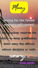 Saving for the future requires self-control
