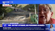 Liliane Boyer (maire du Muy dans le Var), sur le pont effondré: 
