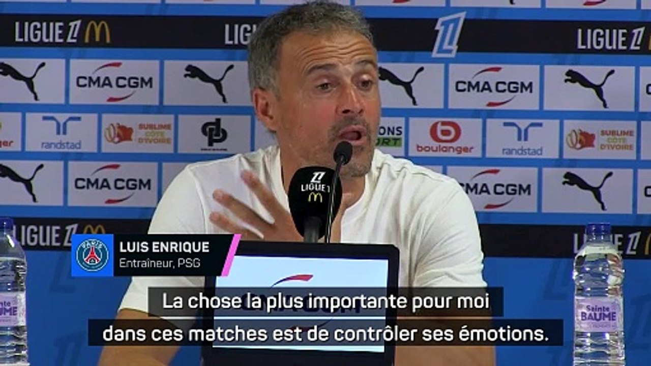 Luis Enrique : "La chose la plus importante est de contrôler ses émotions"