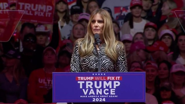 Melania Trump makes debut appearance on husband’s campaign trail days before US election