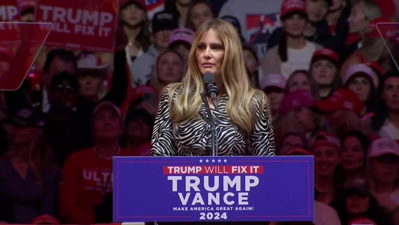 Melania Trump makes debut appearance on husband’s campaign trail days before US election
