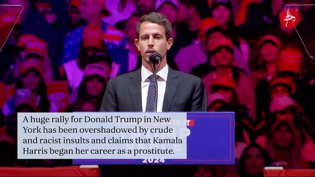 Donald Trump's New York election rally overshadowed by crude and racist jokes by supporters