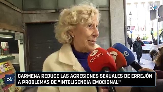 Carmena reduce las agresiones sexuales de Errejón a problemas de inteligencia emocional