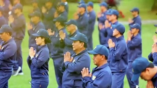 Olahraga Pagi Kabinet Merah Putih di Akademi Militer Magelang