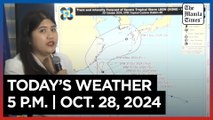 Today's Weather, 5 P.M. | Oct. 28, 2024
