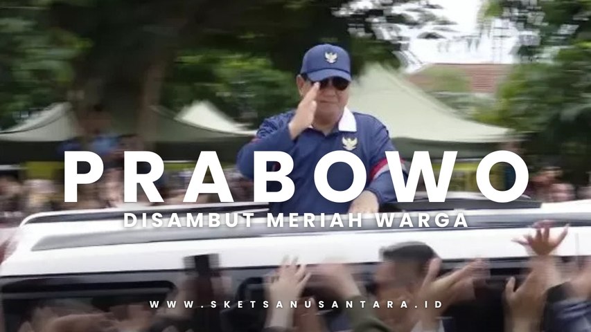 Prabowo Disambut Meriah oleh Masyarakat Usai Retreat Kabinet Merah Putih di Magelang.