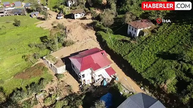 Rize'de Heyelan: 3 Ev Tedbir Amaçlı Boşaltıldı