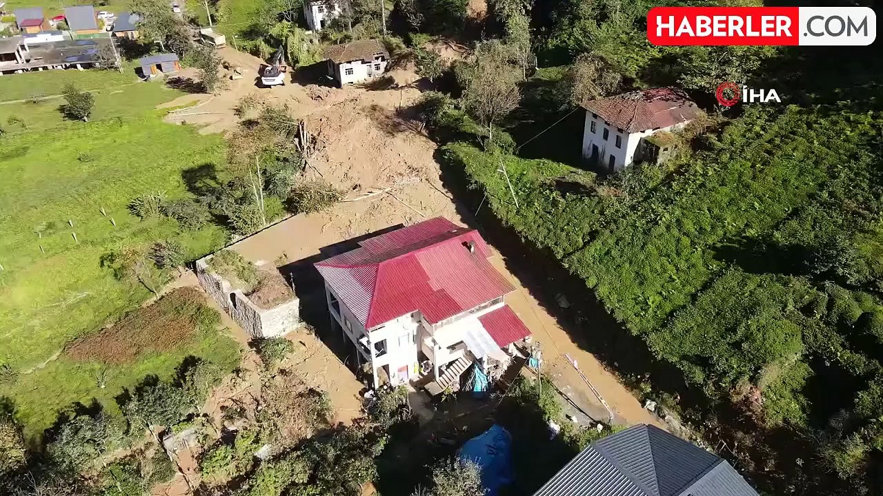 Rize'de Heyelan: 3 Ev Tedbir Amaçlı Boşaltıldı
