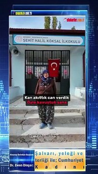 Aksaray Belediye Başkanı Dr. Evren Dinçer: Şalvarı, yeleği ve terliği ile; Cumhuriyet Kadını