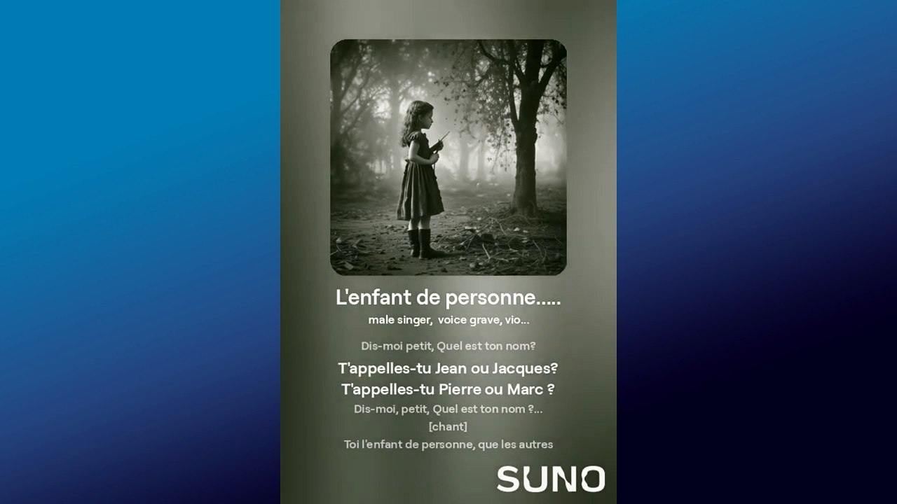 "L’enfant de personne" (paroles de Ludovic Freppaz)