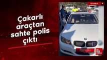 İstanbul'da çakarlı araçtaki şahıs kendisini polis olarak tanıttı