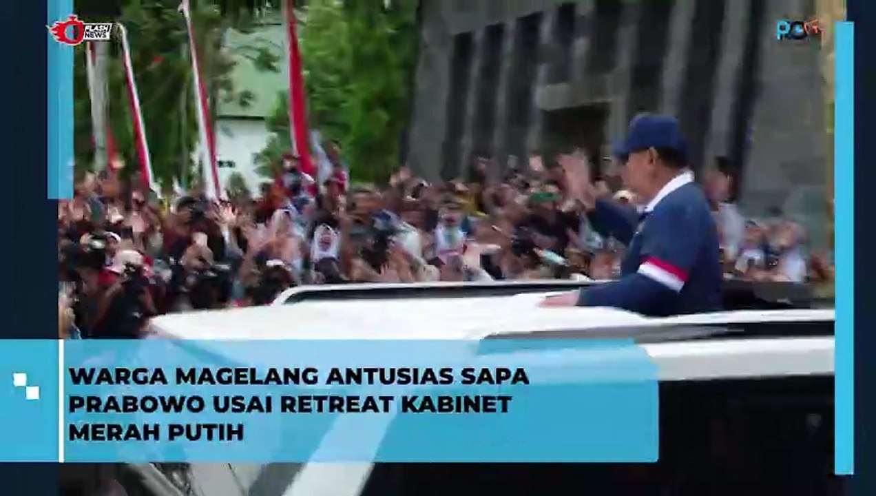 Momen Warga Magelang Sambut Prabowo Subianto Saat Keluar dari Akmil Magelang
