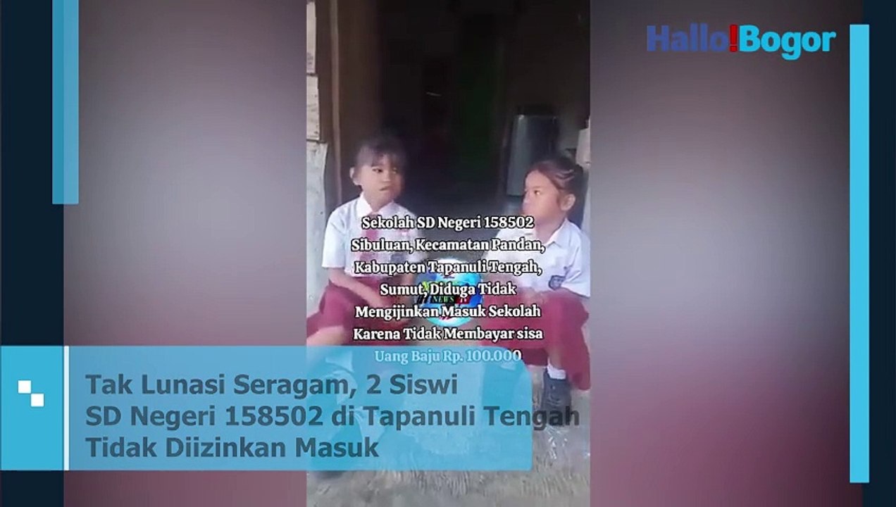 Miris! Dua Siswi SD di Tapanuli Tengah Dilarang Masuk Sekolah Gara-Gara Belum Bayar Seragam