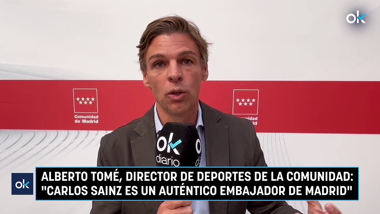 Alberto Tomé, director de Deportes de la Comunidad: "Carlos Sainz es un auténtico embajador de Madrid"