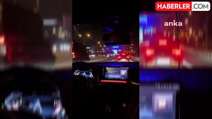 Çakarlı Araçla Trafikte Gezen Kaçak Göçmen Gözaltına Alındı