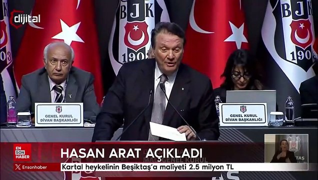 Hasan Arat açıkladı! Kartal heykelinin Beşiktaş'a maliyeti 2.5 milyon TL