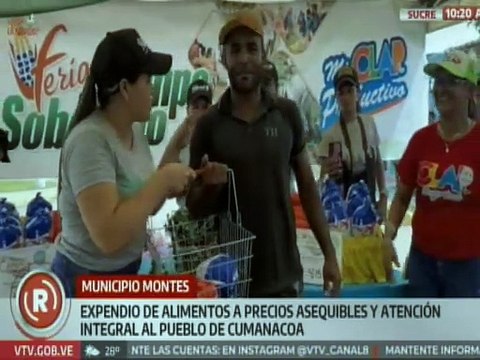 Más de 9 mil flias. beneficiadas con distribución de alimentos en el municipio Montes del edo. Sucre