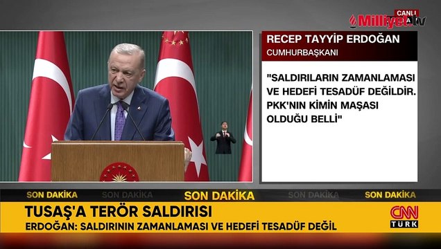 Son dakika: Erdoğan'dan TUSAŞ açıklaması: Verilmek istenen mesajı çöpe attık