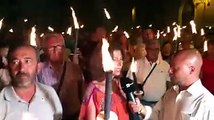 Tortoreto, centinaia di fiaccole in strada per Cavatassi