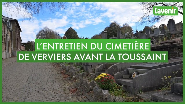 L'entretien du cimetière de Verviers avant la Toussaint