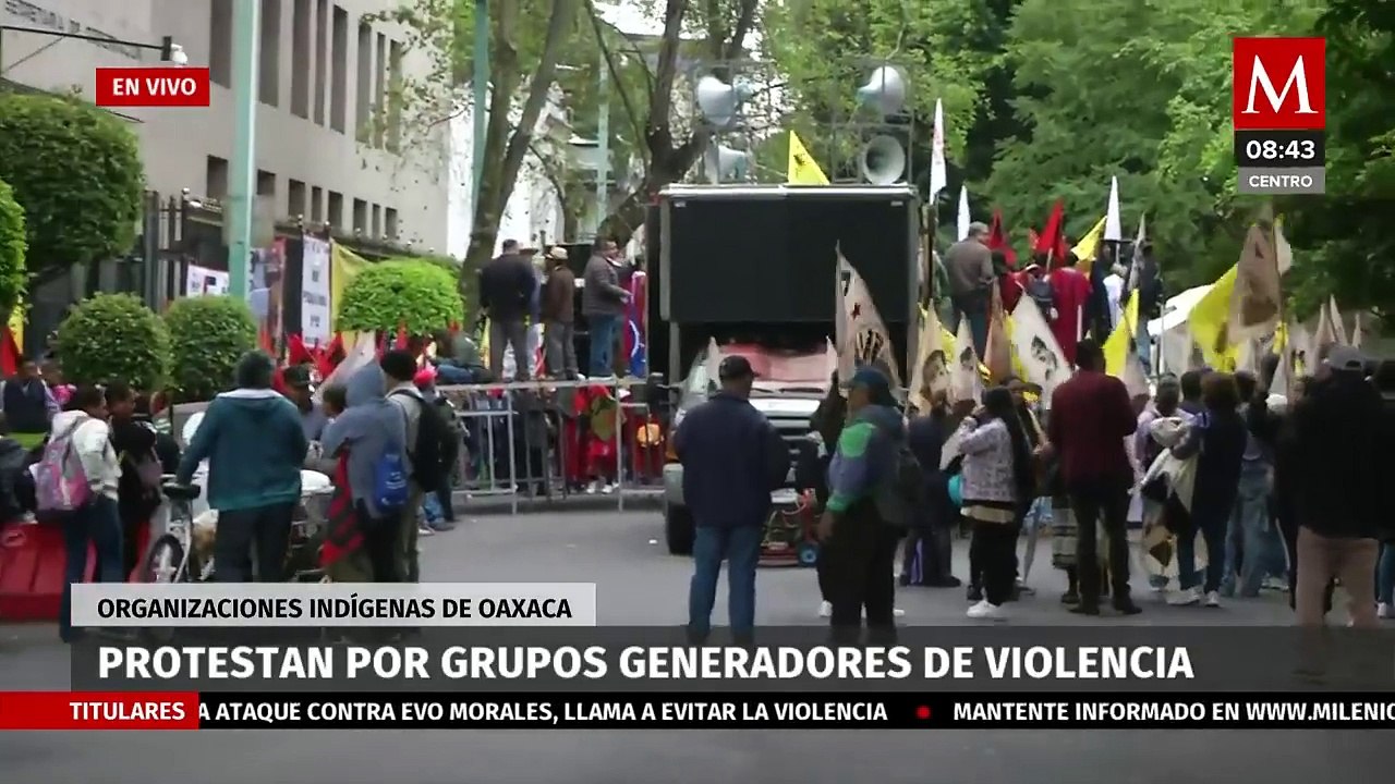 Organizaciones indígenas protestan en Segob por grupos generadores de violencia en Oaxaca