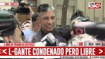 Así se retiraba L-Gante del juzgado, tras ser condenado a tres años de prisión en suspenso