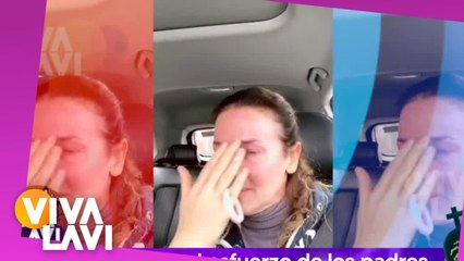 Karenka llora tras separarse de su hijo