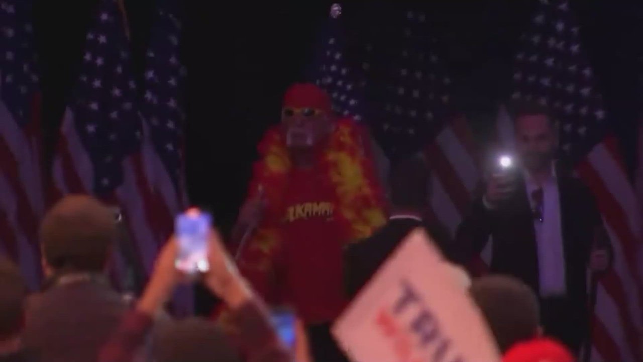 Hulkamania hits MSG: Hulk Hogan's electrifying entrance steals the show at Trump rally!