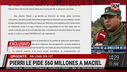  LOAN: EL ABOGADO DEL EX COMISARIO WALTER MACIEL LE PIDE $60 MILLONES