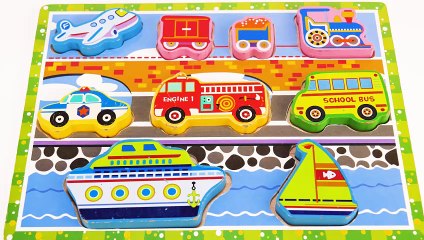Best Learn Vehicles with Puzzle | Preschool Toddler Educational Toy Learning Video