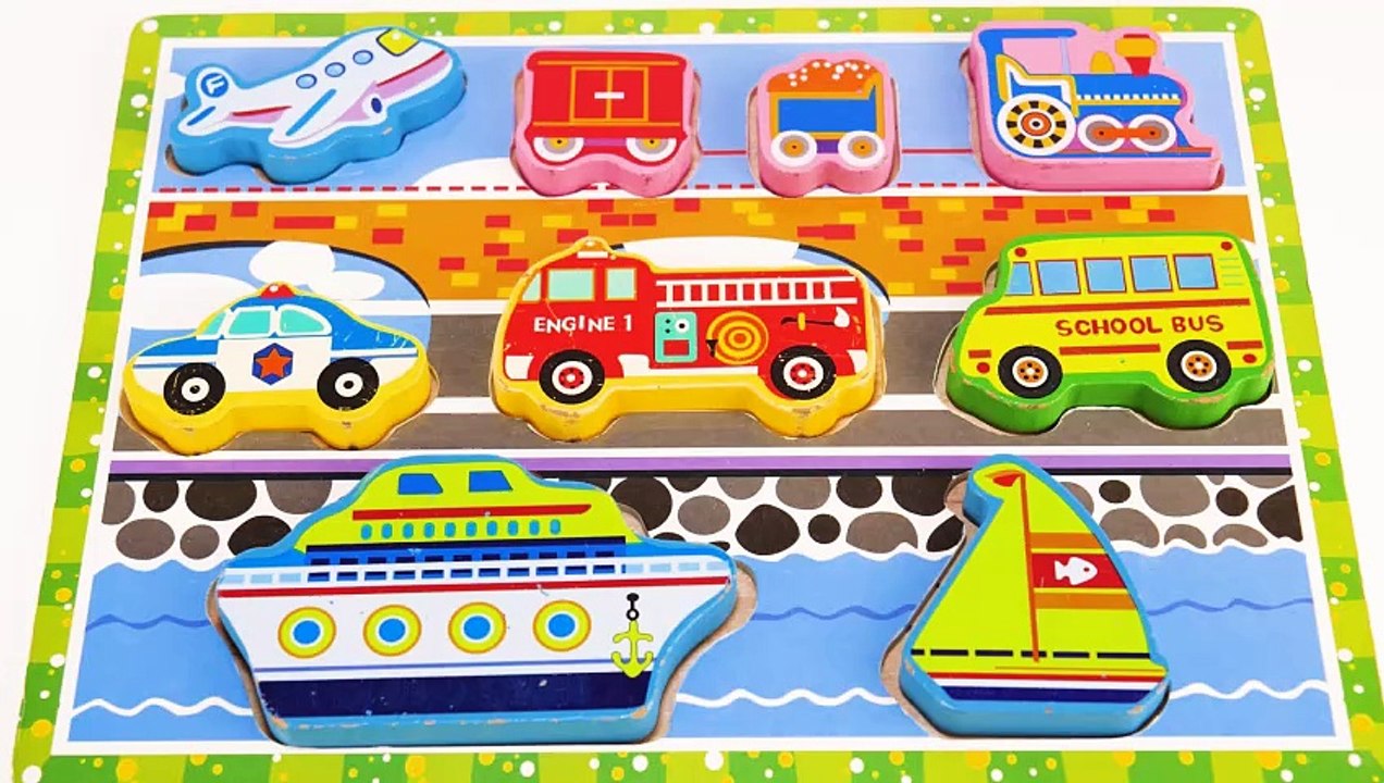 Best Learn Vehicles with Puzzle | Preschool Toddler Educational Toy Learning Video