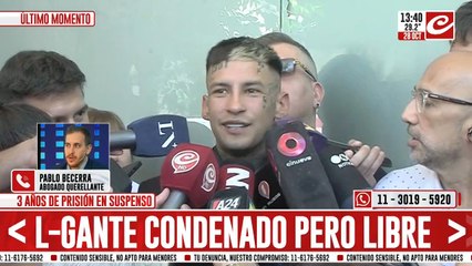 Abogado querellante contra L-Gante: "Está condenado por todos los hechos"