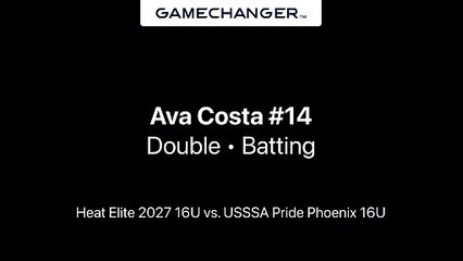 Ava Costa Double vs. USSSA Pride Phoenix 16U