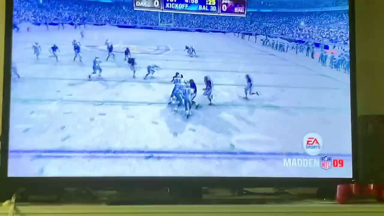 Madden NFL 09 bad weather game heavy snow