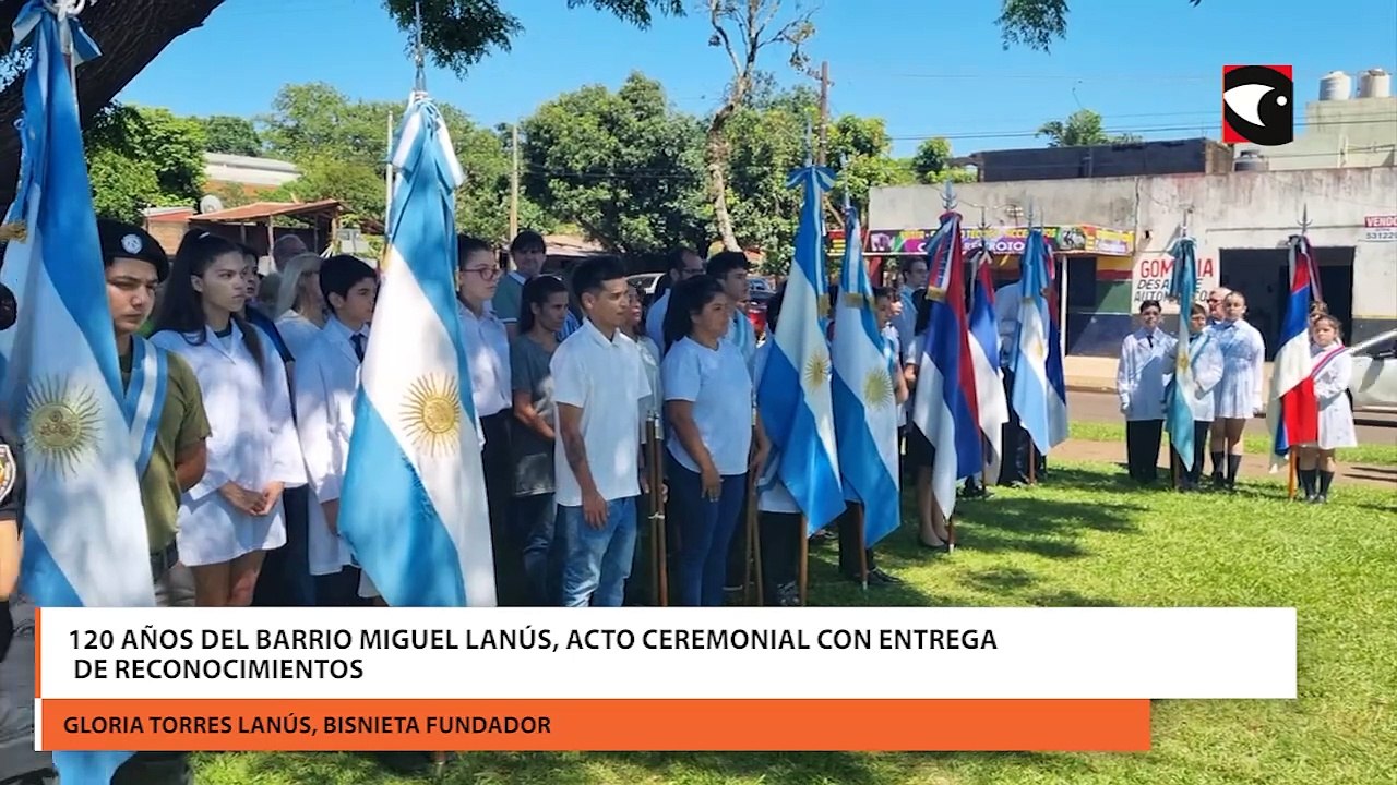 120 años del Barrio Miguel Lanús, acto ceremonial con entrega de reconocimientos