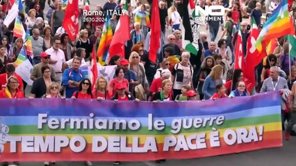 مظاهرات في مختلف المدن الإيطالية من أجل وقف الحرب في غزة وأوكرانيا