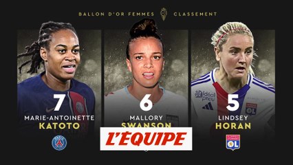 Le classement de la 7e à la 5e place - Foot - Ballon d'Or (F)
