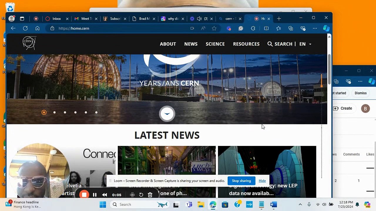 Visit to Cern with Brad Magic Space