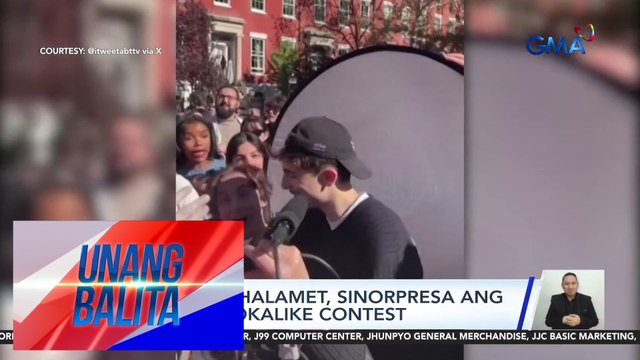 Timothee Chalamet, sinorpresa ang fans sa lookalike contest | Unang Balita