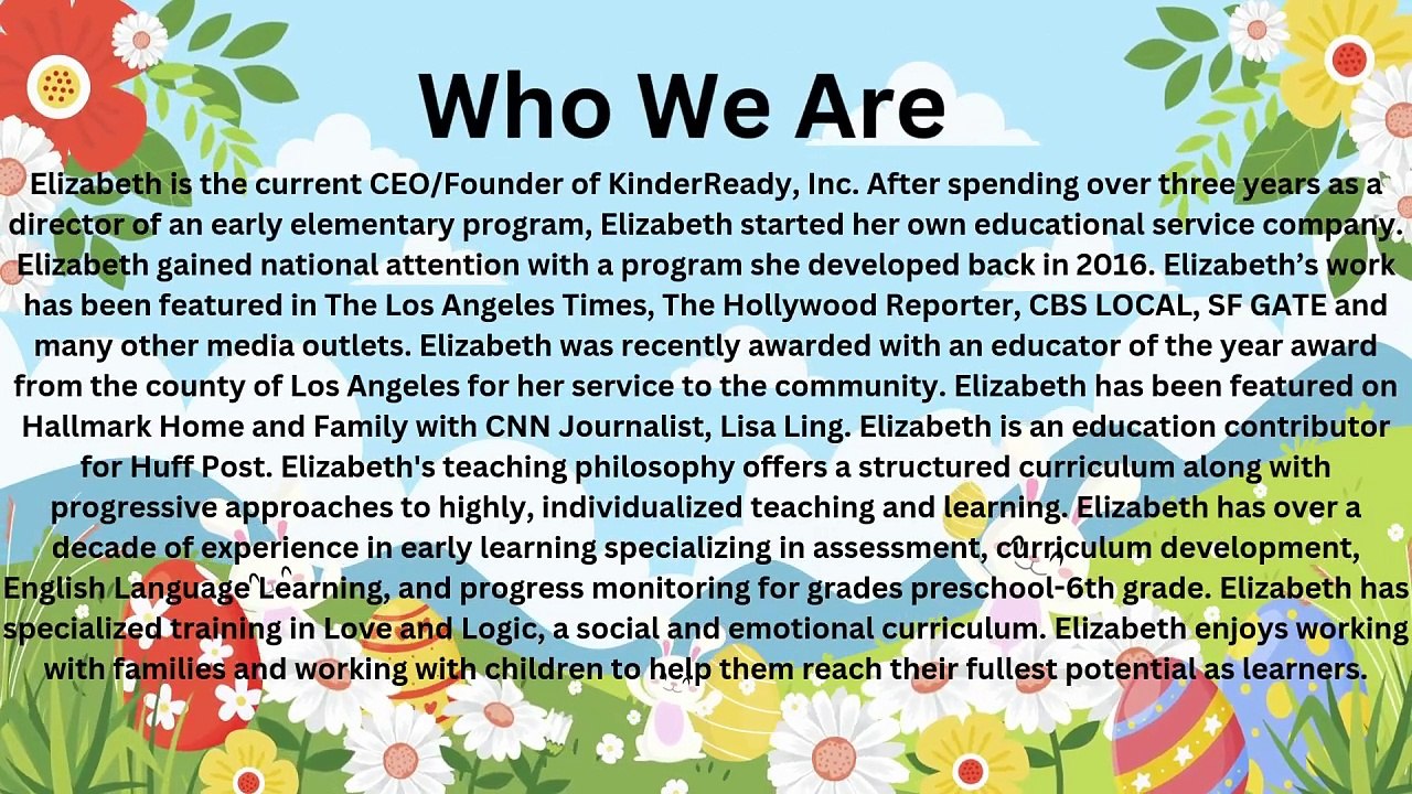 Elizabeth Fraley | Elizabeth Fraley Kinder Ready | Kinder Ready Elizabeth Fraley | quiz series 12