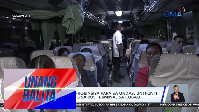 Mga bibiyahe pa-probinsiya para sa UNDAS, unti-unti nang dumarating sa bus terminal sa Cubao | Unang Balita