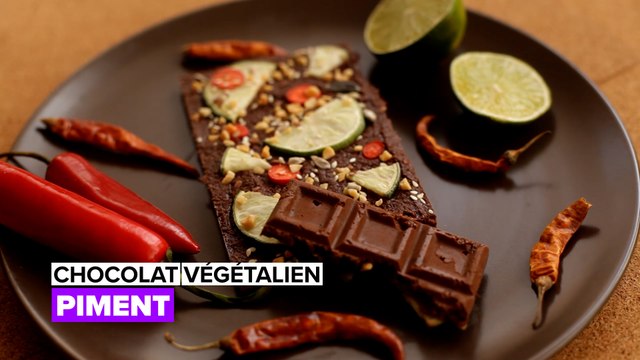 Chocolat végétalien : chocolat vegan au piment fait-maison