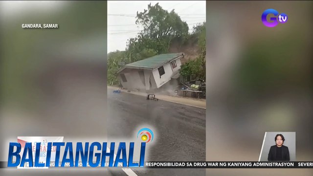 Bahay, gumuho dahil sa landslide sa kasagsagan ng Bagyong #KristinePH | Balitanghali