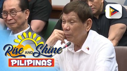 Dating Pres. Duterte, may mabigat na rebelasyon sa pagharap sa pagdinig sa Senado kaugnay ng drug war