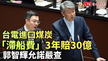 台電進口煤炭「滯船費」3年賠30億 郭智輝允諾嚴查