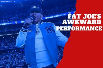 Fat Joe’s awkward performance before Game 3 of the World Series had fans laughing in disbelief