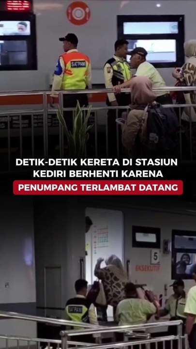 Detik-detik Kereta di Stasiun Kediri Berhenti Karena Penumpang Terlambat Datang