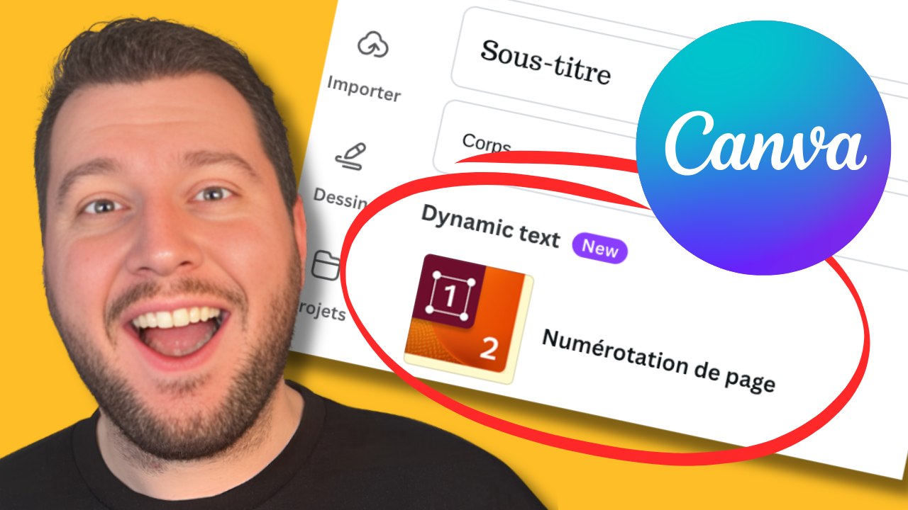 Numérotation de Page Canva