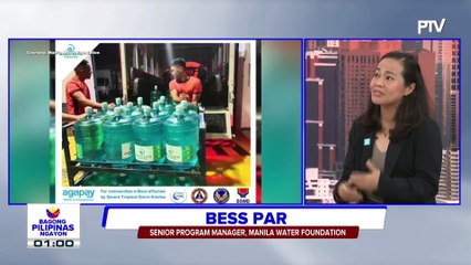 Panayam kay Manila Water Foundation Senior Program Manager Bess Par kaugnay sa water donation para sa mga nasalantang lugar ng Bagyong #KristinePH