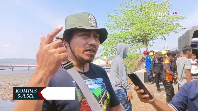 Petugas Gabungan Berupaya Tangkap Buaya di Pantai Cempae